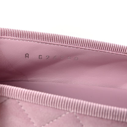 Chanel Suede Quilted Cap Toe CC Ballerina Flats 38.5 Light Pink 9 of 10