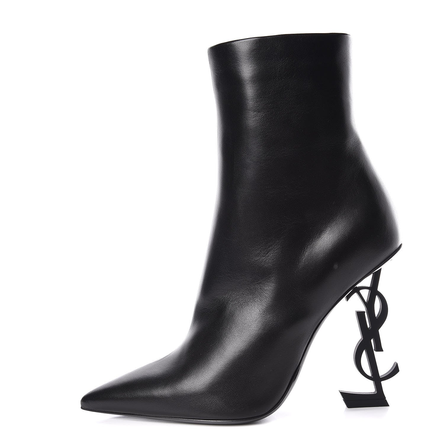Saint Laurent Sheepskin Opyum Ankle Boot 38 Black 1 of 8
