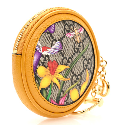 Gucci GG Supreme Monogram Flora Web Ophidia Coin Purse Beige Multicolor Crop 3 of 7