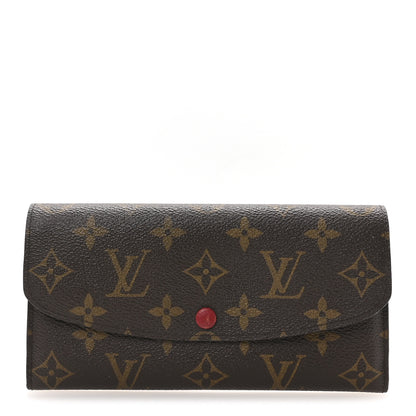 Louis Vuitton Monogram Emilie Wallet Red 1 of 11