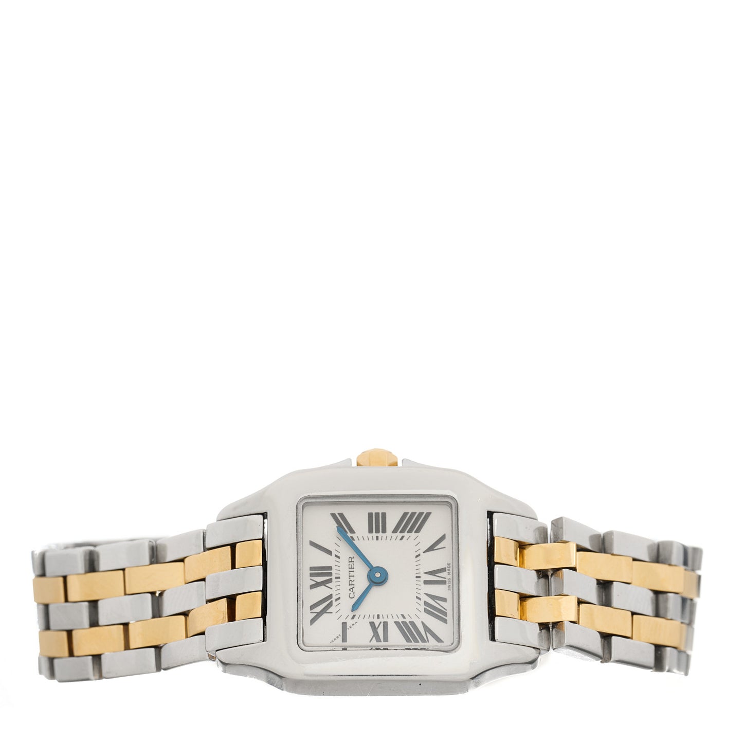 Stainless Steel 18K Yellow Gold 20mm Santos Demoiselle Quartz Watch