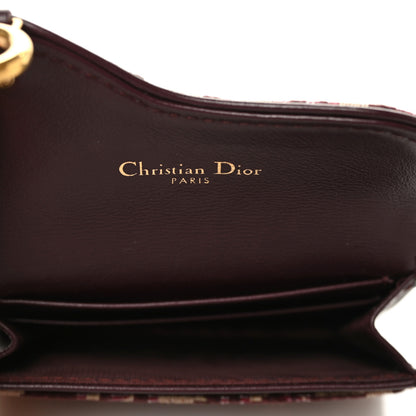Christian Dior Oblique Saddle Card Holder Bordeaux 6 of 6