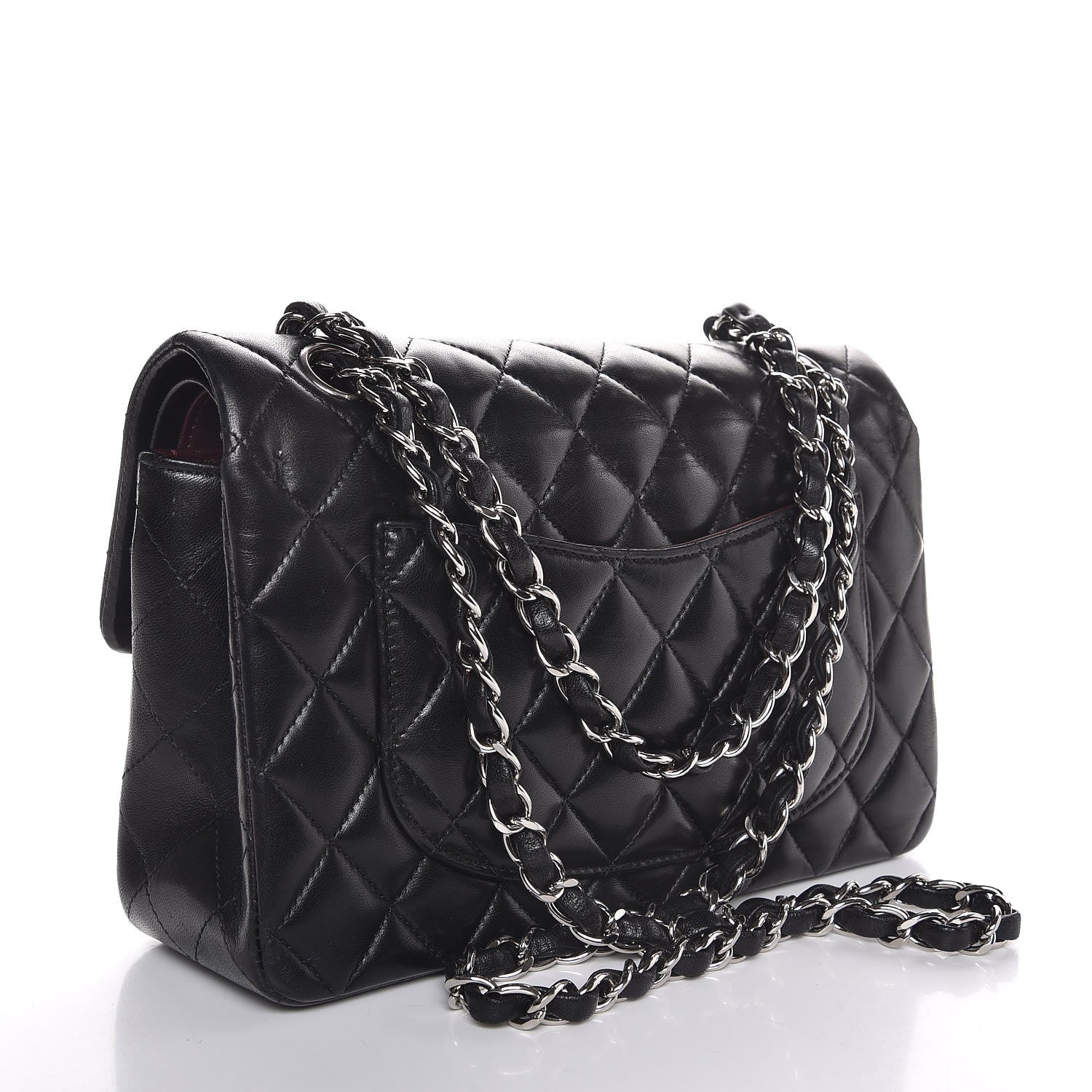 Chanel Lambskin Quilted Small Double Flap Black 3 of 11