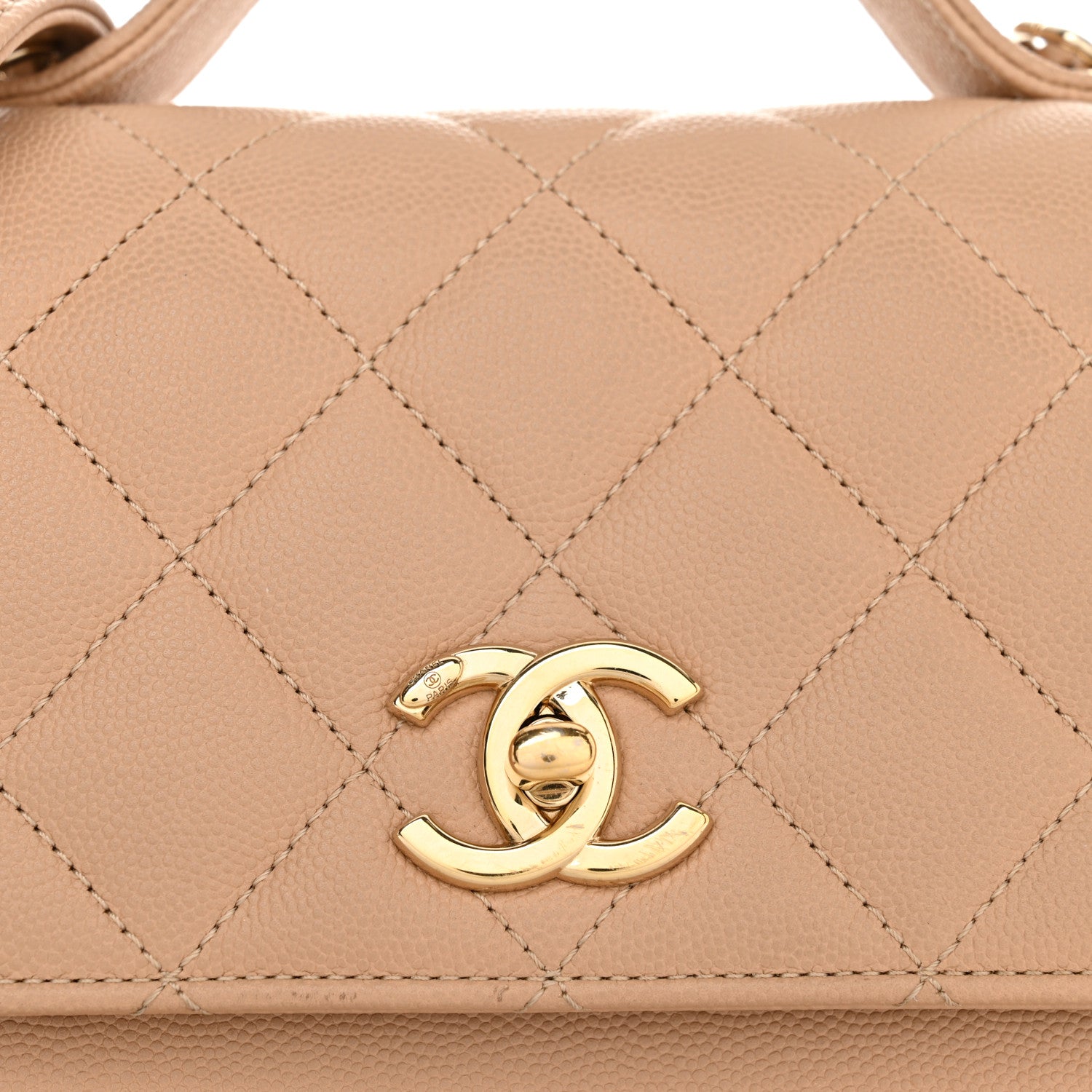 Chanel Caviar Quilted Small Business Affinity Flap Beige 8 of 10