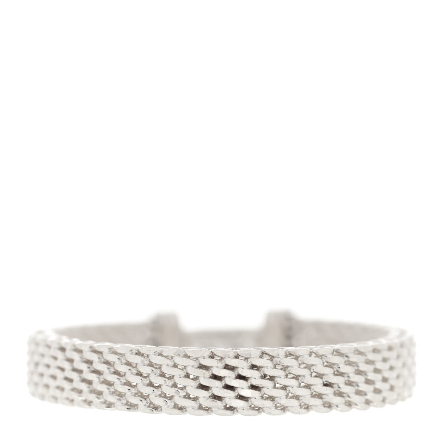 Sterling Silver Diamond Somerset Mesh Band Ring 57 8