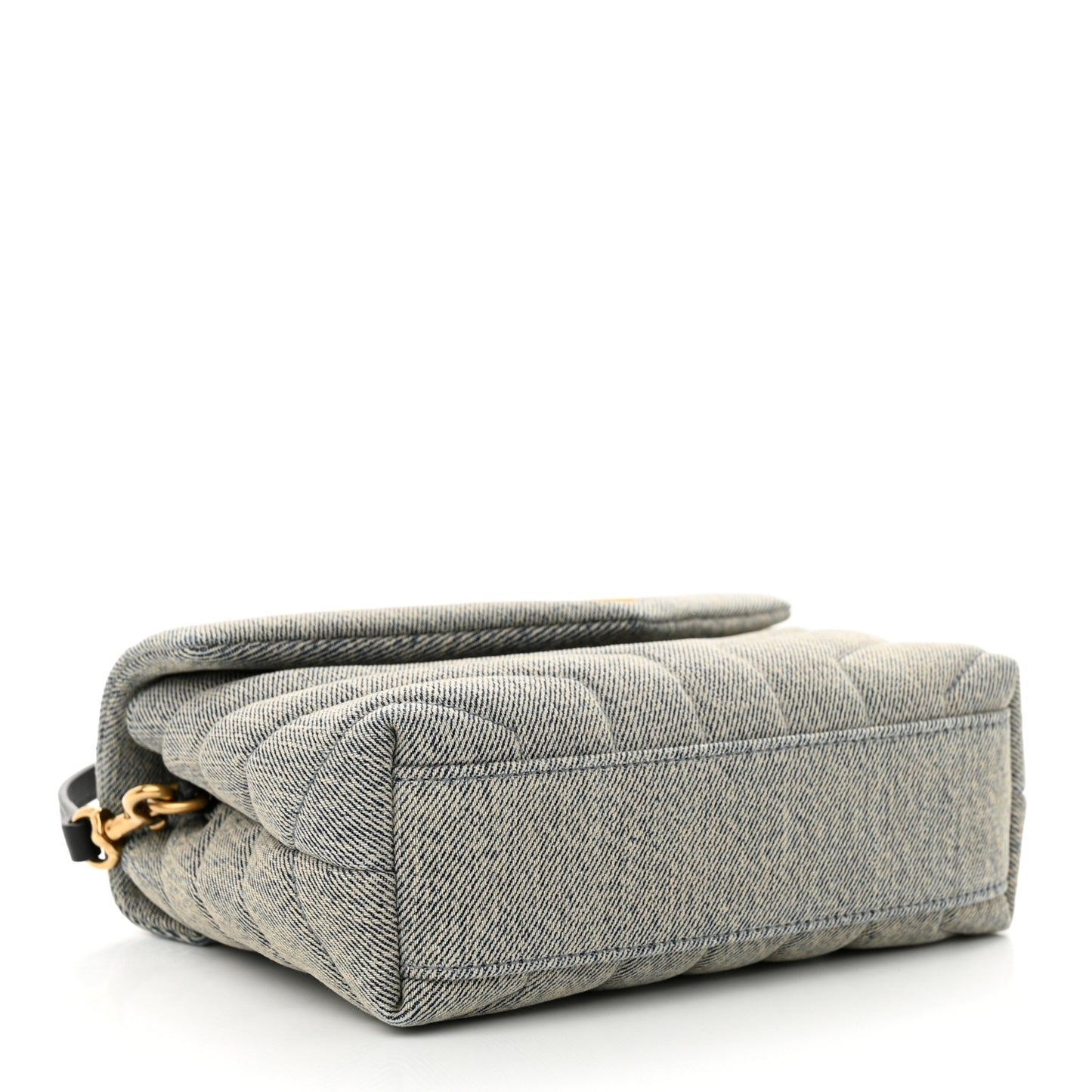 Denim Y Quilted Monogram Toy Loulou Crossbody Bag Grey