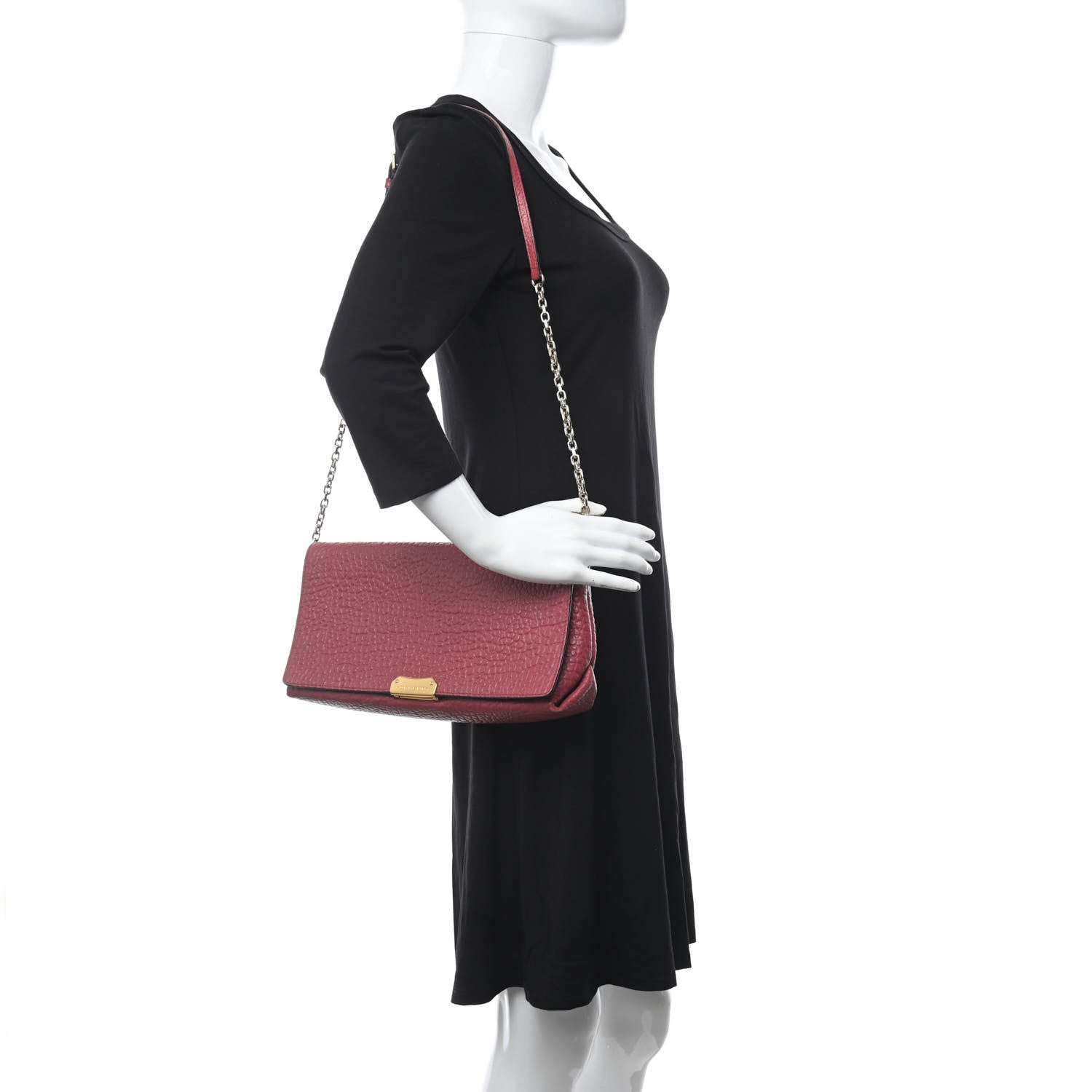 Burberry Signature Grain Medium Mildenhall Crossbody Bag Red 2 of 11