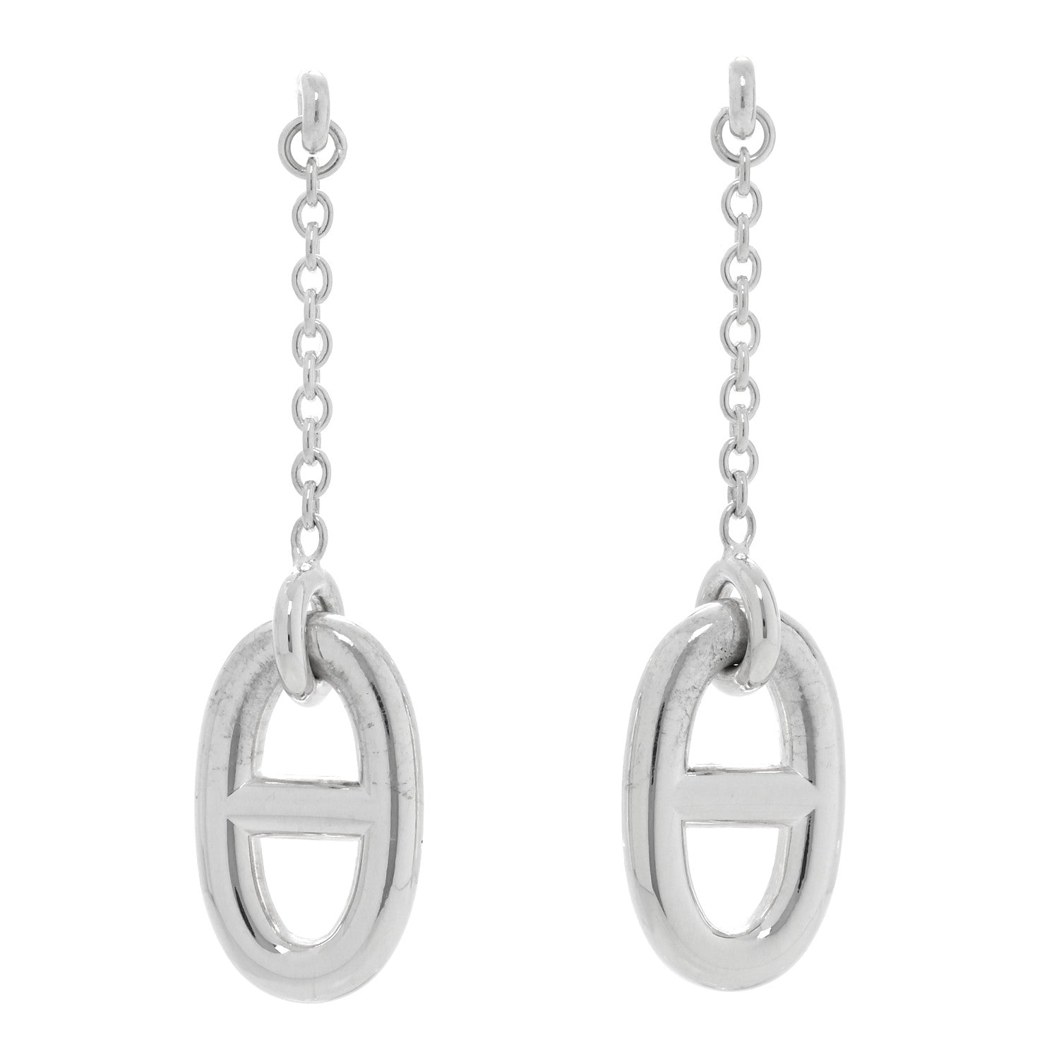 Hermes Sterling Silver Farandole Drop Earrings 1 of 5