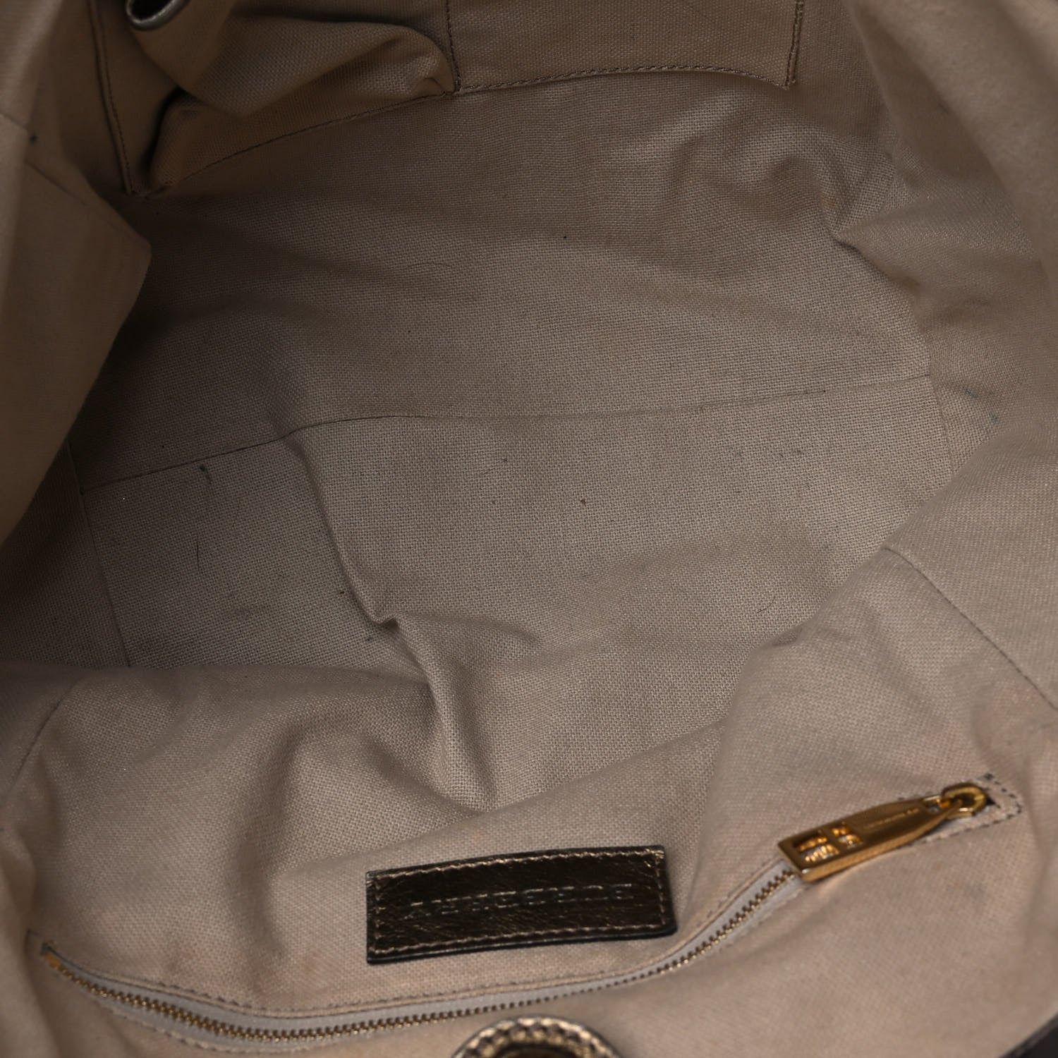 Burberry Metallic Nova Check Small Canterbury Tote Gold 4 of 15