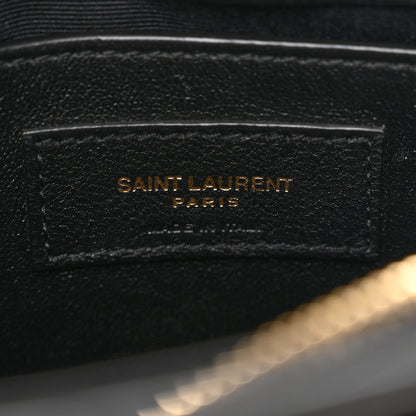 Saint Laurent Calfskin Y Quilted Monogram Small Loulou Chain Satchel Black 7 of 18