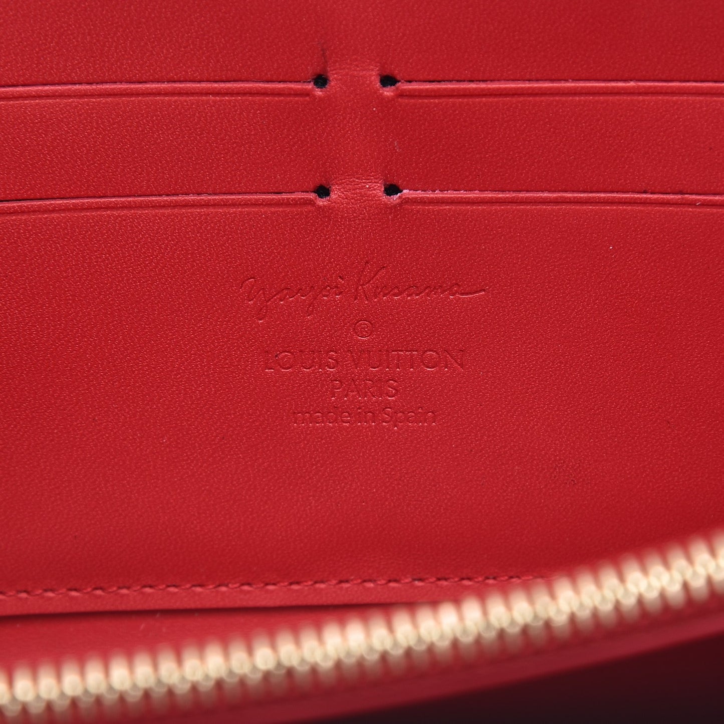 Vernis Kusama Infinity Dots Zippy Wallet Red