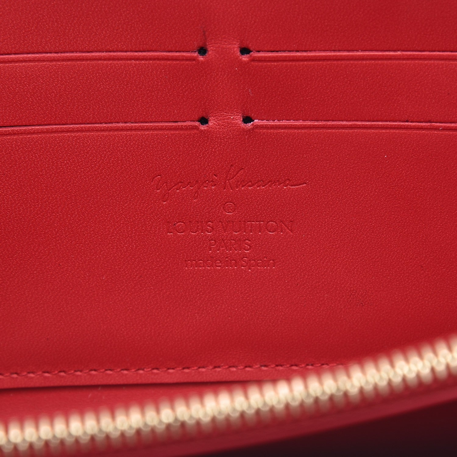 Louis Vuitton Vernis Kusama Infinity Dots Zippy Wallet Red 6 of 8