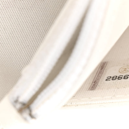 Chanel Caviar Quilted Boy Wallet On Chain WOC White 8 of 14