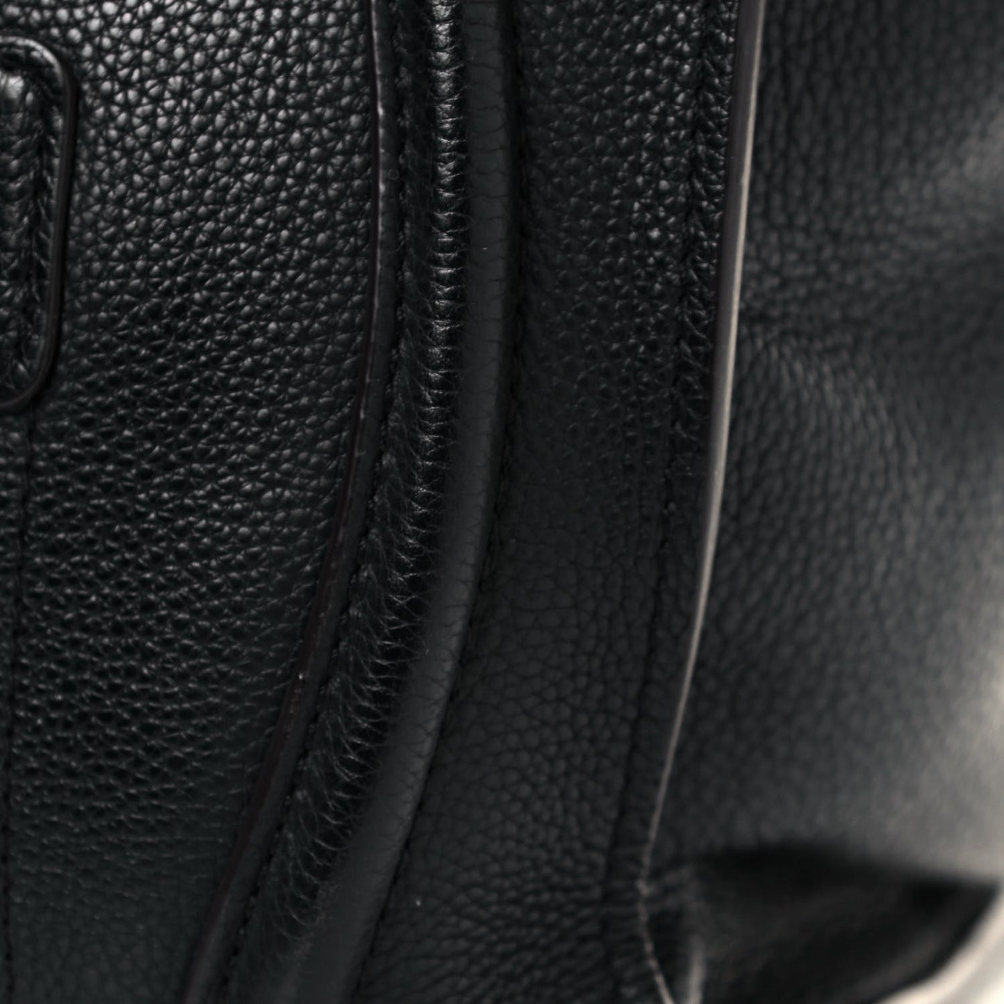 Drummed Calfskin Mini Luggage Black