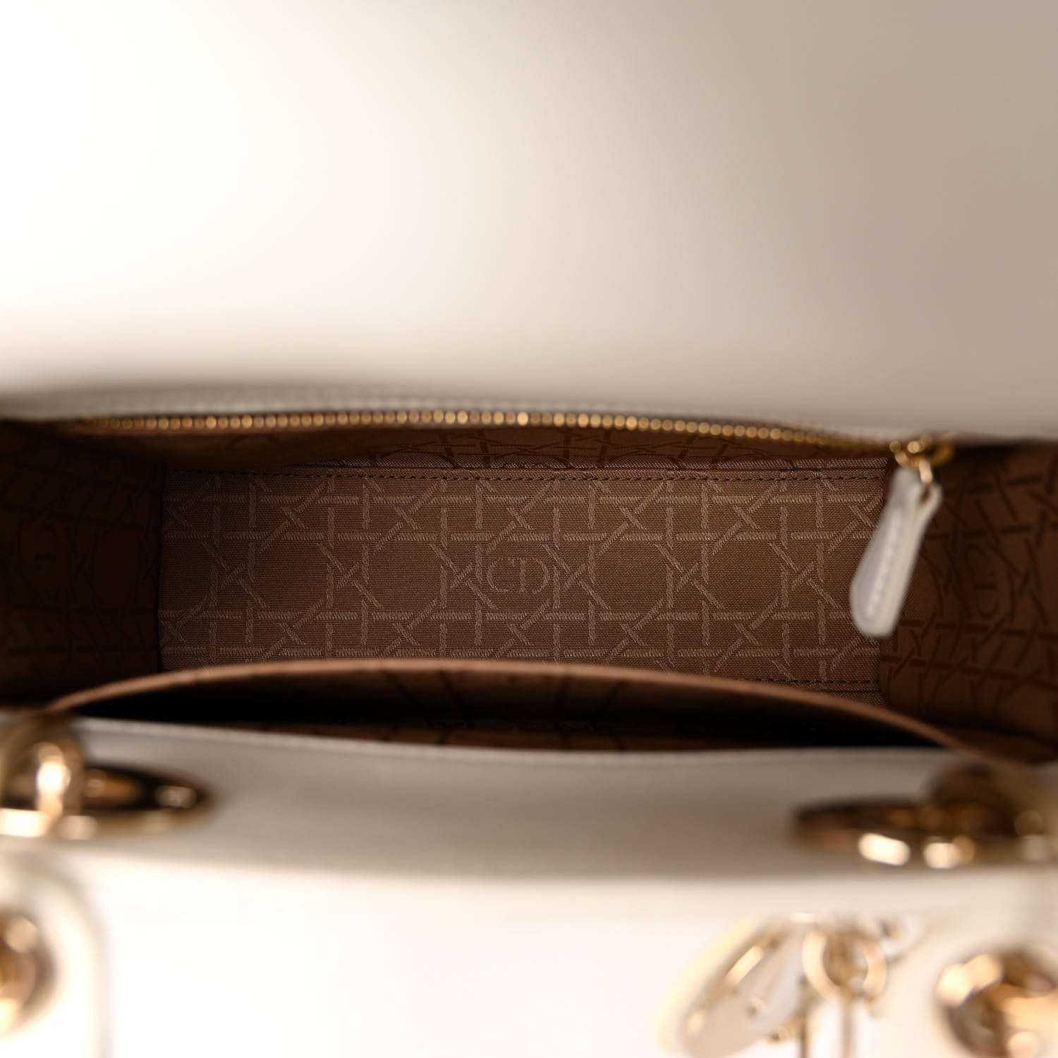 Christian Dior Lambskin Cannage Small My ABCDior Lady Dior White 5 of 10