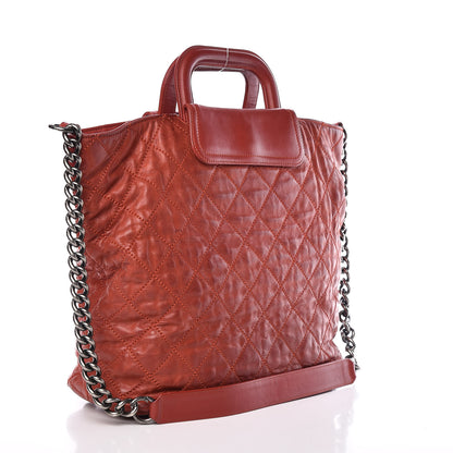 Chanel Iridescent Calfskin Large In The Mix Tote Red 3 of 17