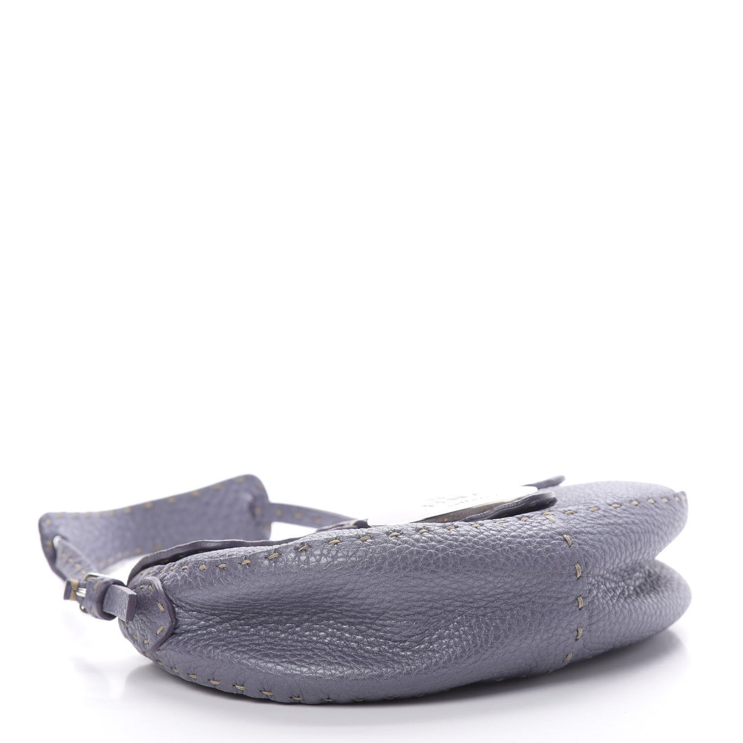 Calfskin Romano Selleria Mini Flap Bag Purple