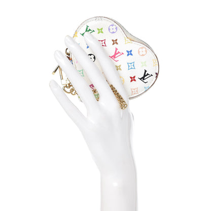 Louis Vuitton Monogram Multicolor Coeur Heart Coin Purse White 2 of 9