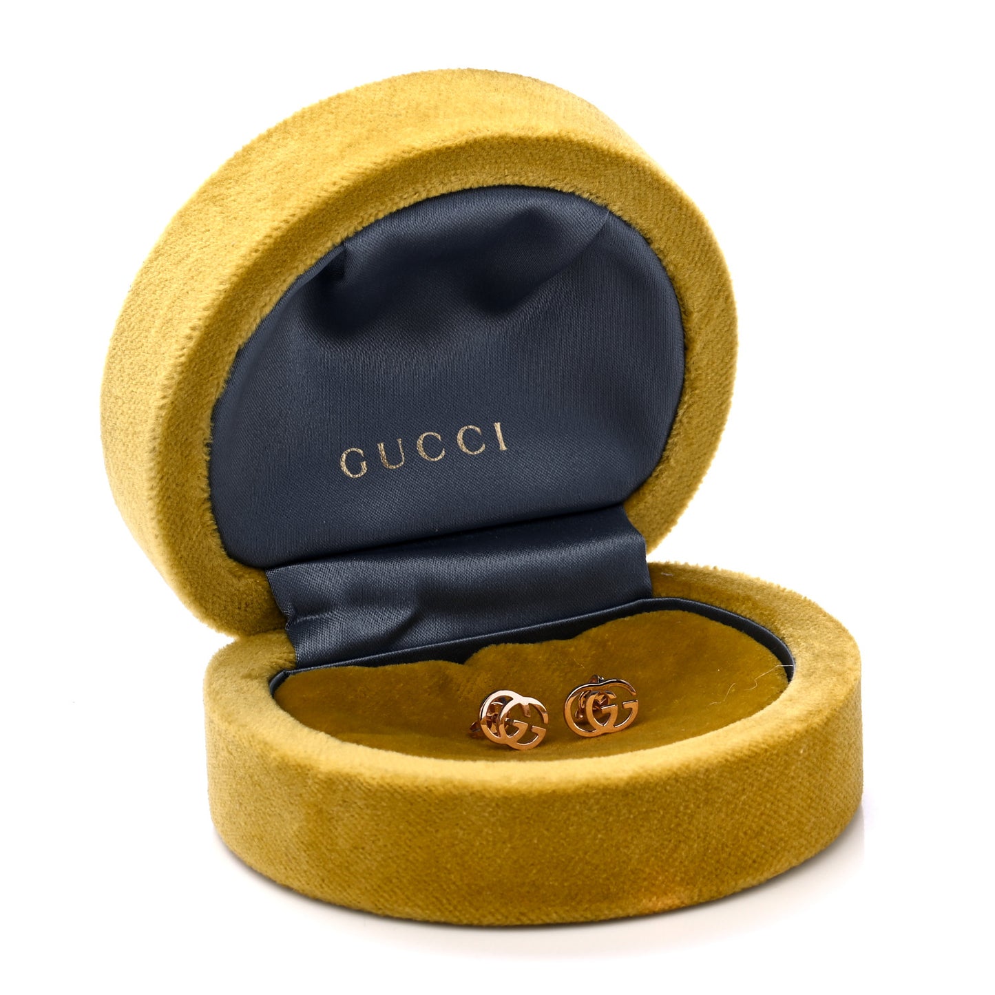 18K Yellow Gold GG Tissue Stud Earrings