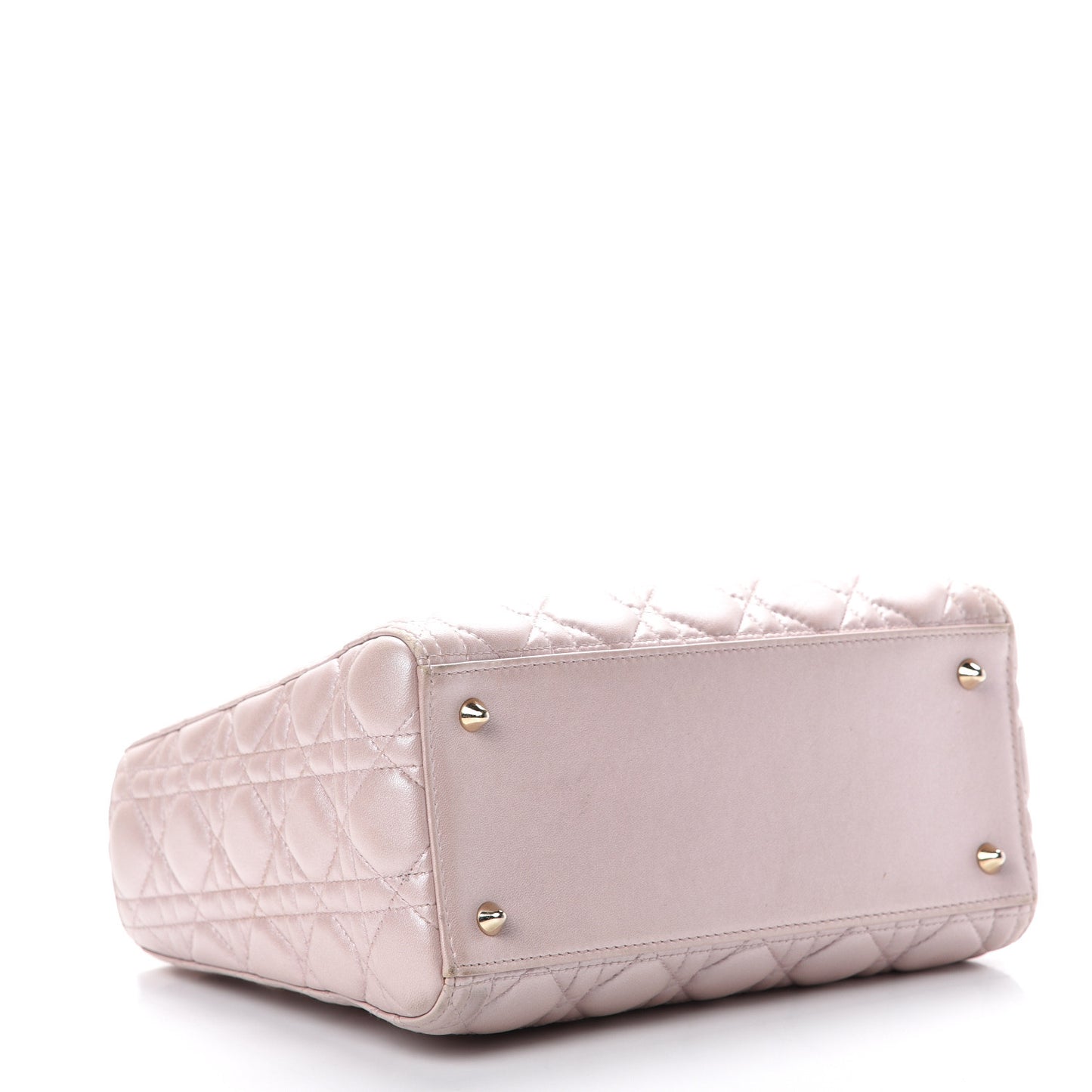 Pearly Lambskin Cannage Medium Lady Dior Lotus