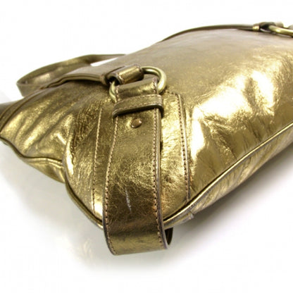 Burberry Leather Flat Portrait Tote Gold 6 of 11