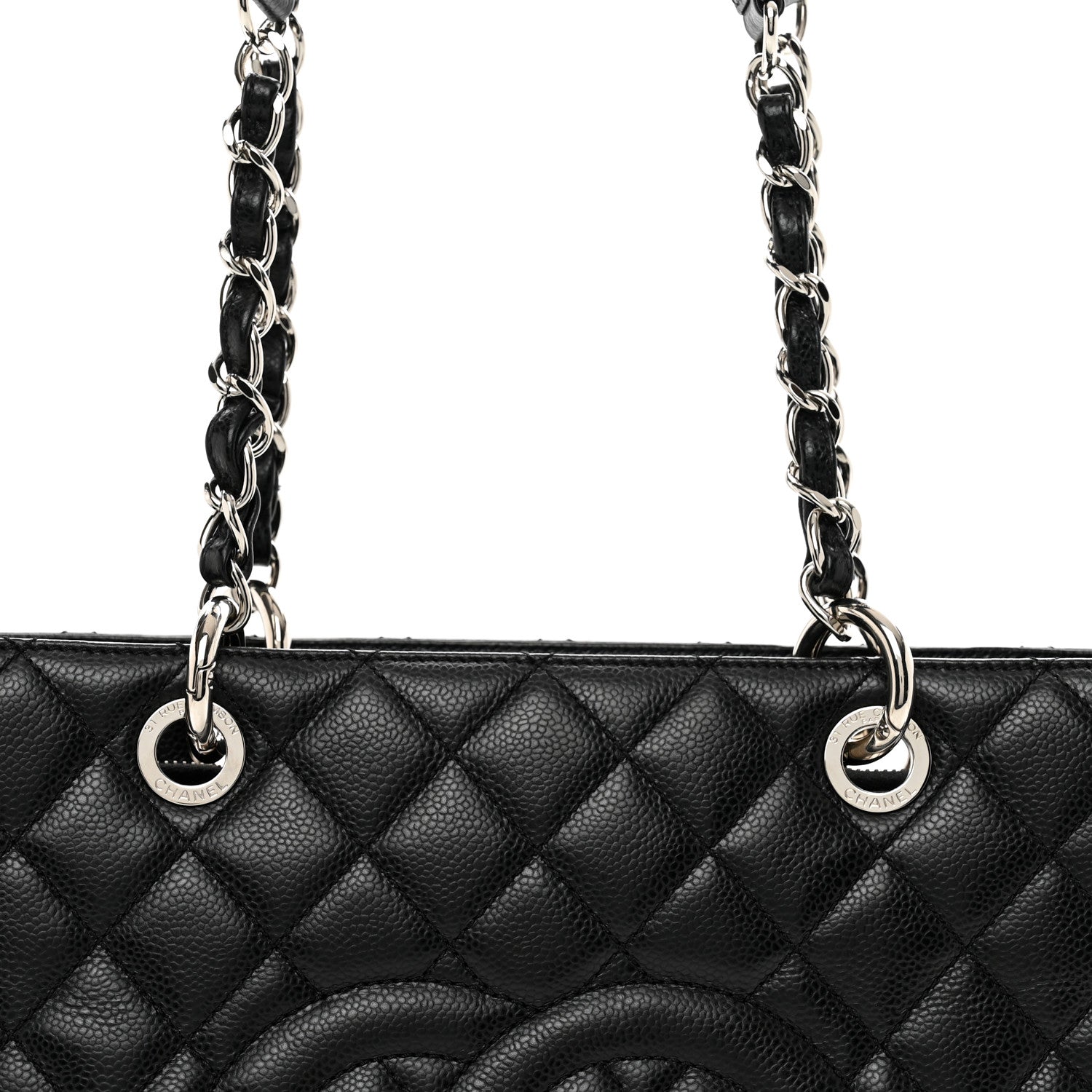 Chanel Caviar Quilted Grand Shopping Tote GST Black 5 of 10