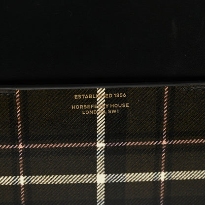 Burberry Calfskin Tartan Print Large Grace Bag Dark Green 8 of 10
