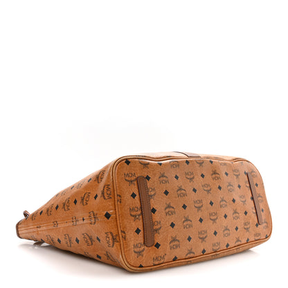 MCM Visetos Large Liz Reversible Shopper Tote Cognac 7 of 17