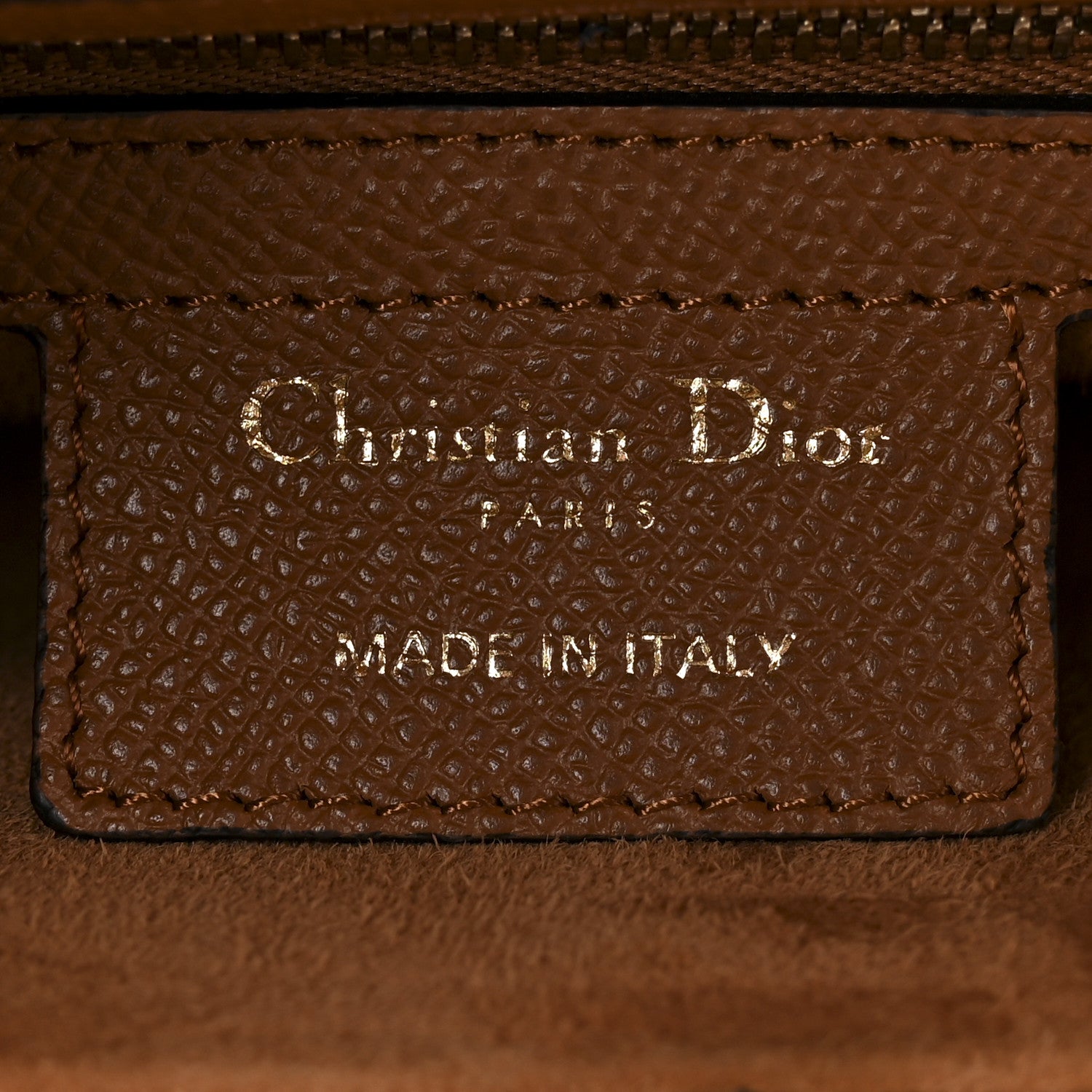 Christian Dior Grained Calfskin Saddle Bag Golden Saddle 6 of 11