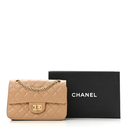 Chanel Aged Calfskin Quilted 2.55 Reissue Mini Flap Beige 11 of 11
