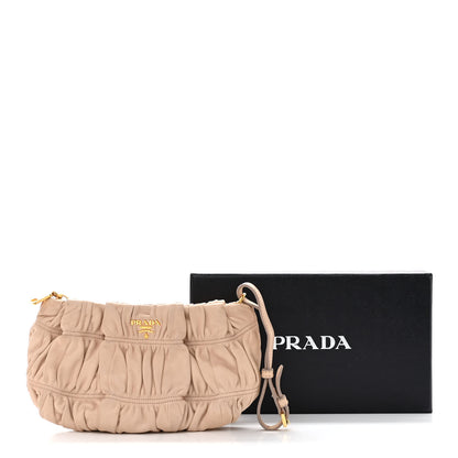 Prada Nappa Gaufre Wristlet Clutch Cipria 12 of 12