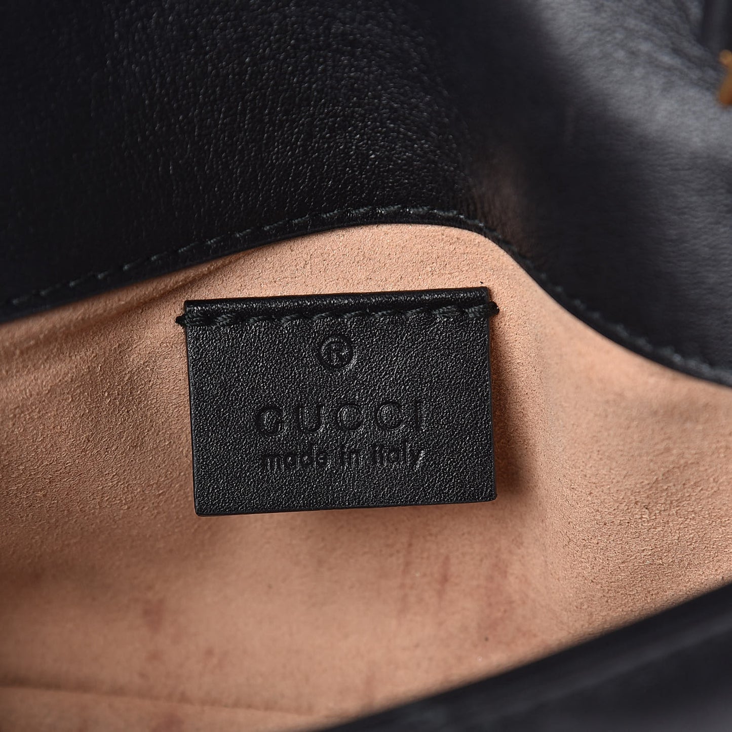 Calfskin Matelasse Super Mini GG Marmont Shoulder Bag Black