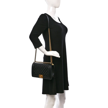 Chanel Caviar Quilted Medium Boy Flap Black 2 of 10