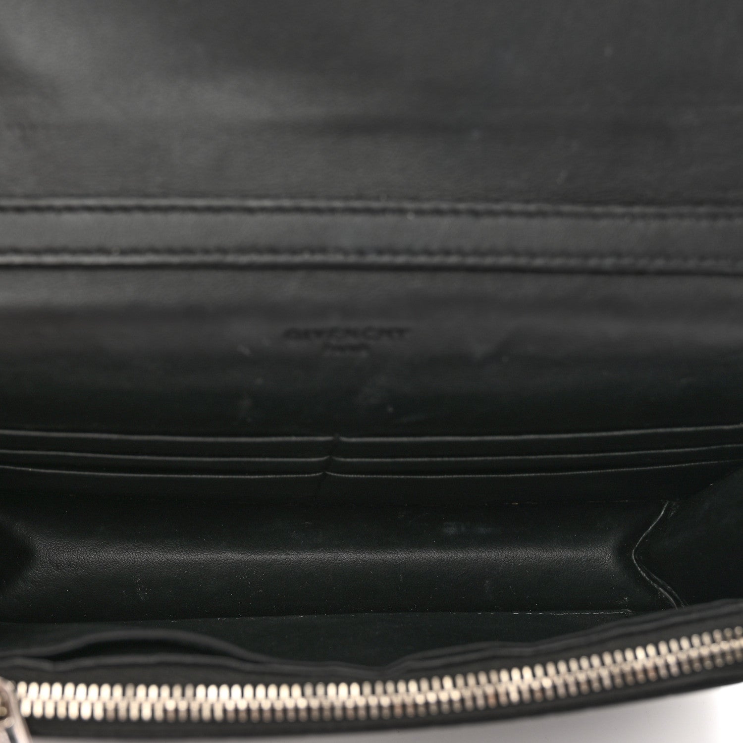 Givenchy Calfskin Star Embossed Chain Wallet Black 5 of 11