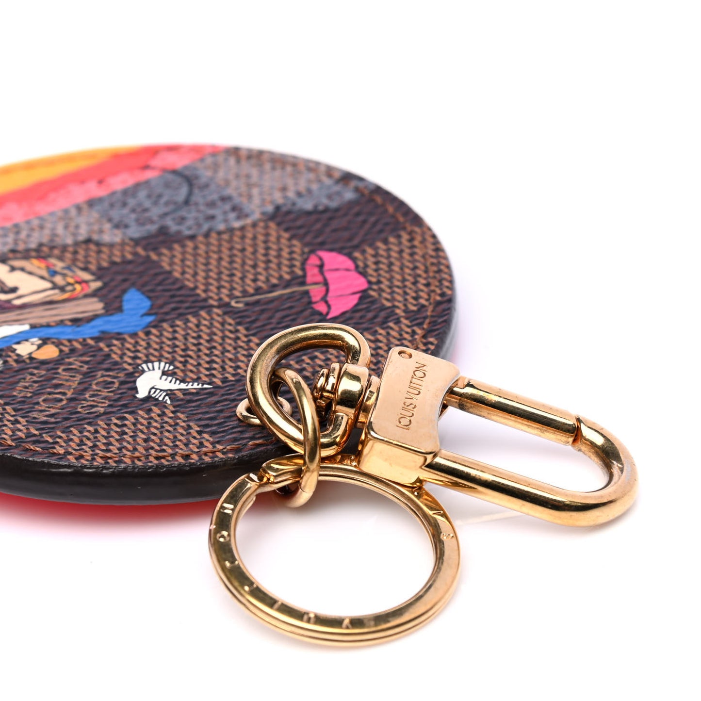 Damier Ebene 2015 Christmas Animation Bag Charm Key Ring