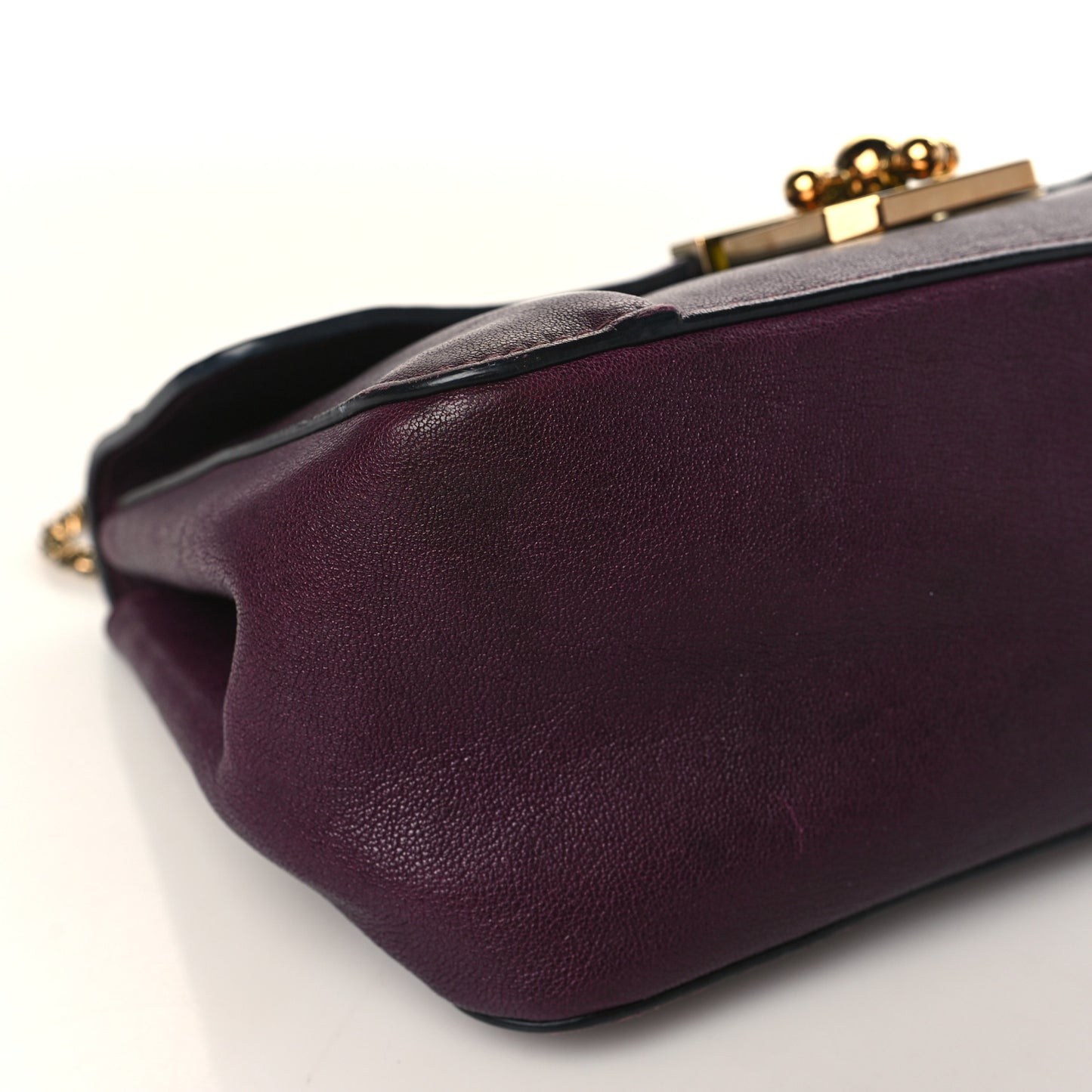 Calfskin Medium Elsie Shoulder Bag Purple