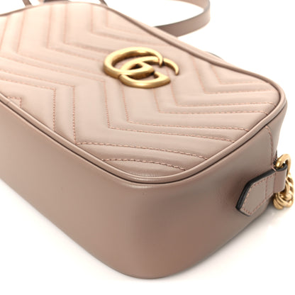 Gucci Calfskin Matelasse Small GG Marmont Chain Shoulder Bag Porcelain Rose 11 of 11