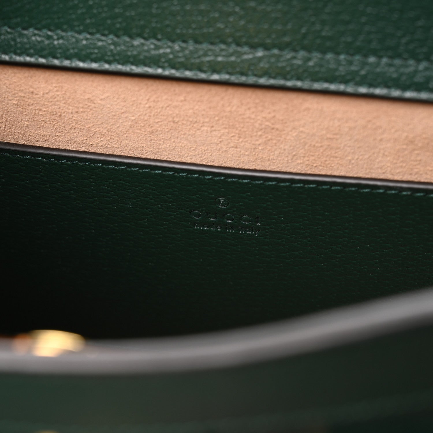 Gucci Textured Dollar Calfskin Web Diana Tote Bag Vintage Green Powder Pink 6 of 10
