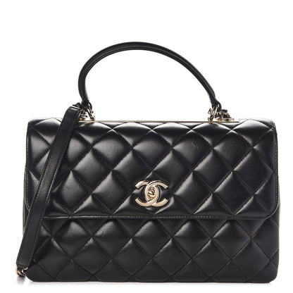 Chanel Lambskin Quilted Medium Trendy CC Flap Dual Handle Bag Black 1 of 8