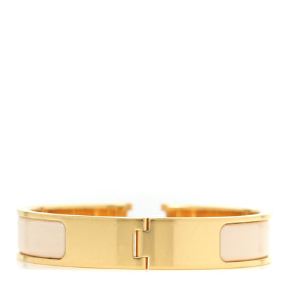 Hermes Narrow Enamel Clic Clac H Bracelet PM Pannacotta 2 of 6