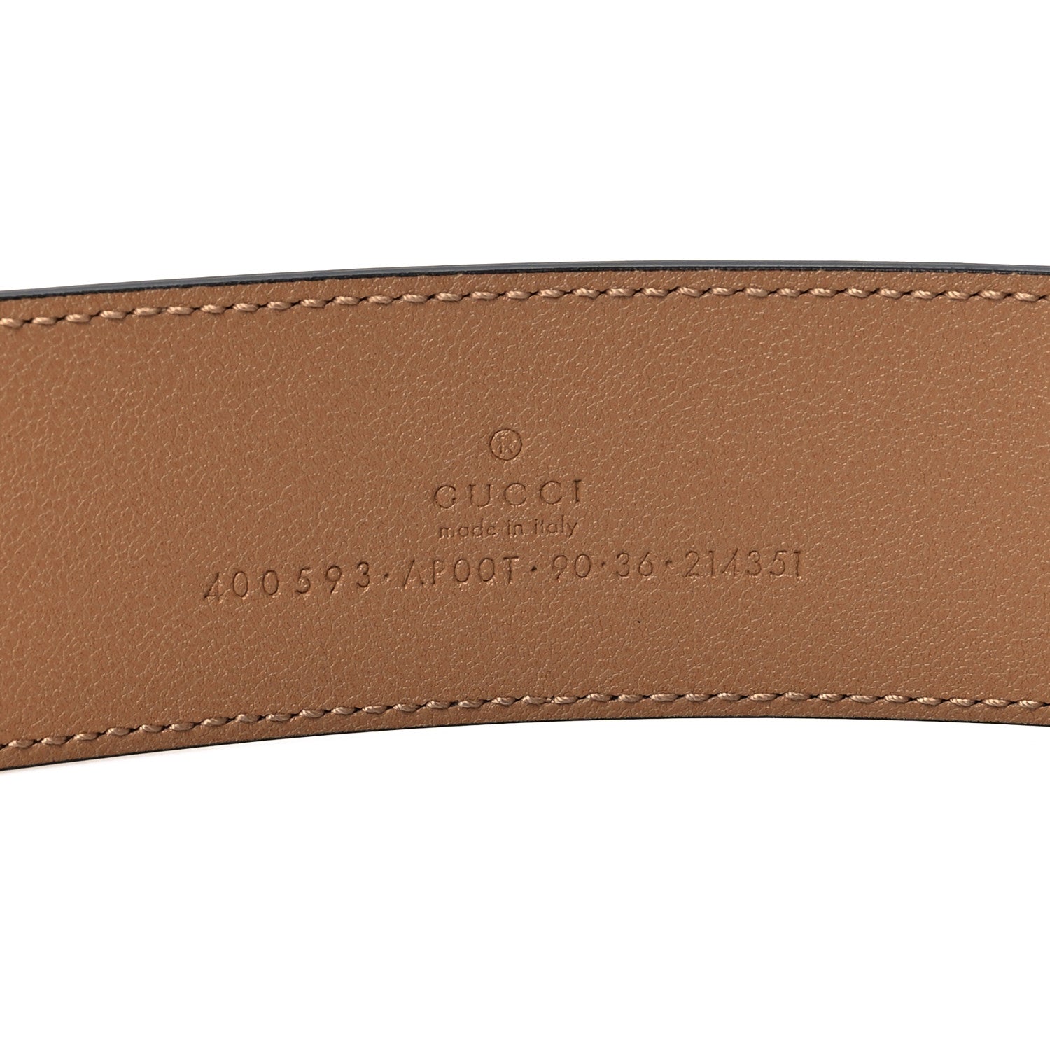 Gucci Calfskin Double G 40mm Belt 90 36 Brown 3 of 5