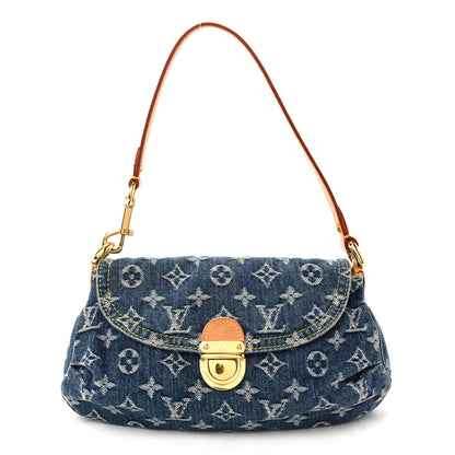 Louis Vuitton Monogram Denim Mini Pleaty Blue 1 of 9