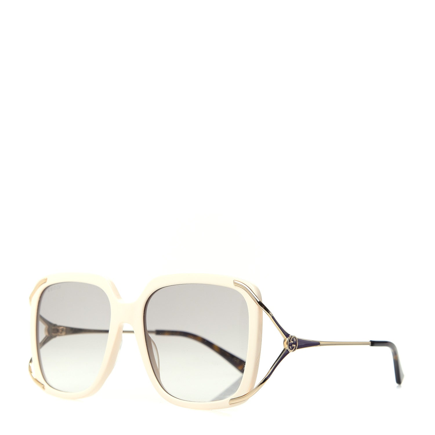 Gucci Acetate Butterfly Sunglasses GG0647S Ivory Gold 1 of 8