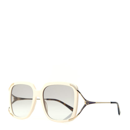 Gucci Acetate Butterfly Sunglasses GG0647S Ivory Gold 1 of 8