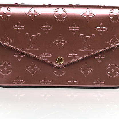Louis Vuitton Vernis Pochette Felicie Chain Wallet Metallic Pale Pink 10 of 13