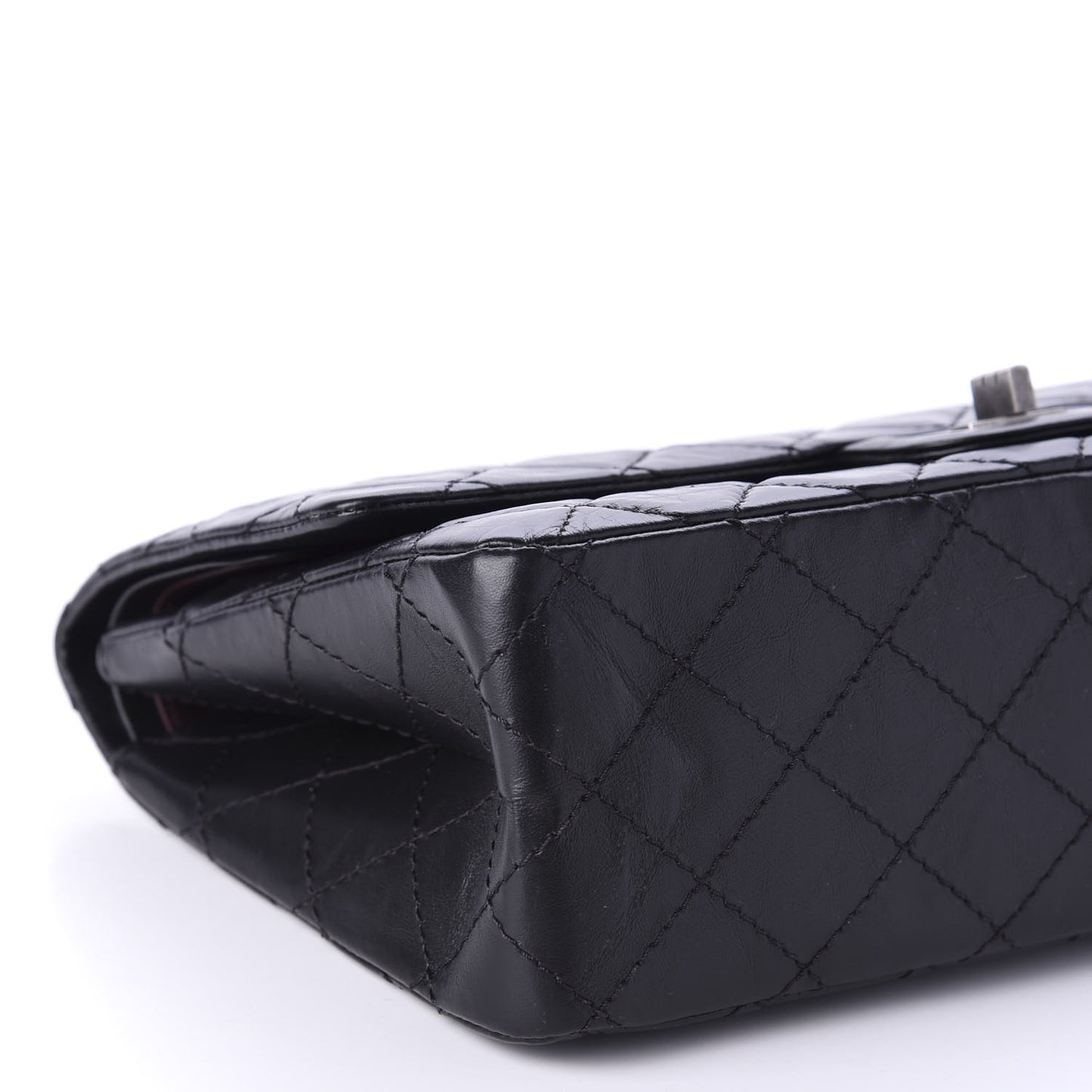 Aged Calfskin Quilted 2.55 Reissue 226 Flap Black