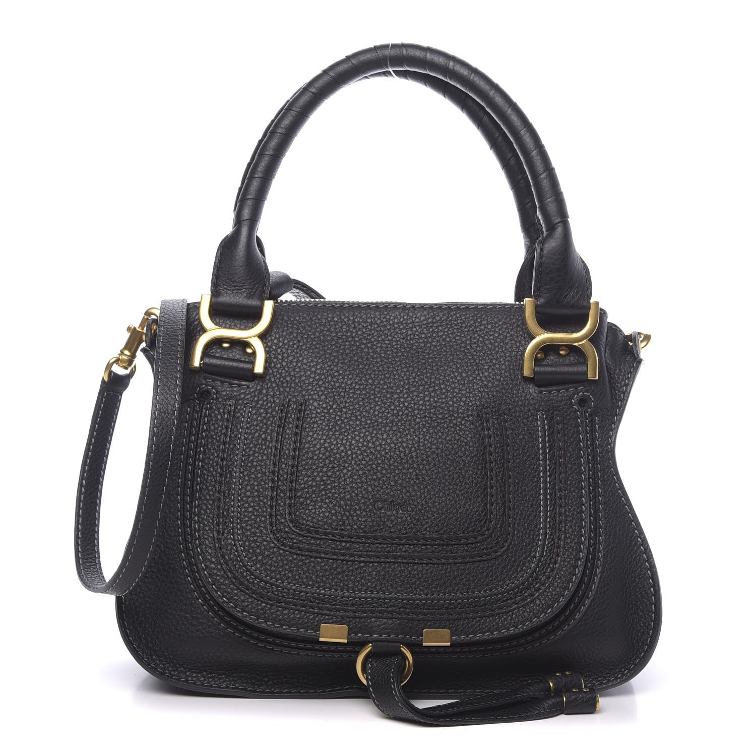 Chloe Calfskin Small Marcie Satchel Black 1 of 9