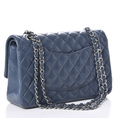 Chanel Lambskin Quilted Medium Double Flap Blue 3 of 11