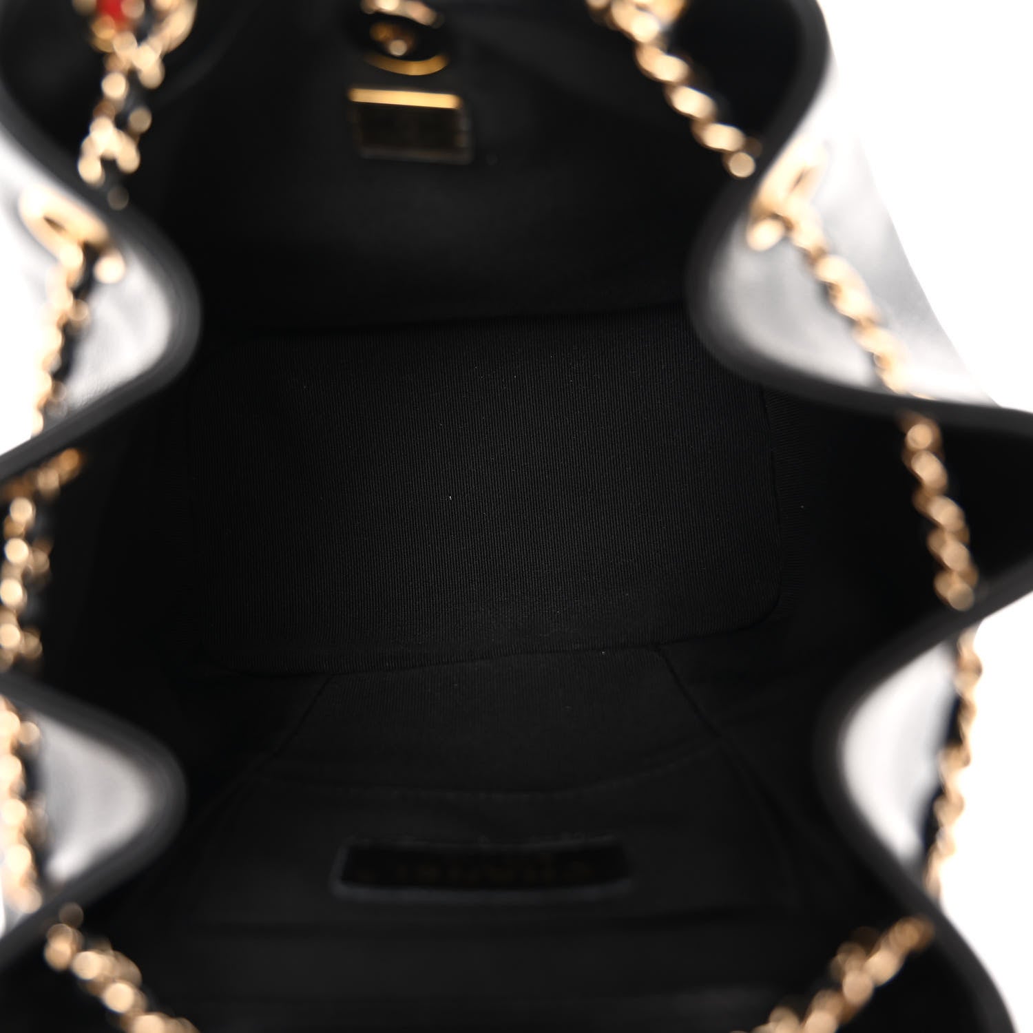 Chanel Lambskin Quilted Small Duma Drawstring Backpack Black 5 of 11