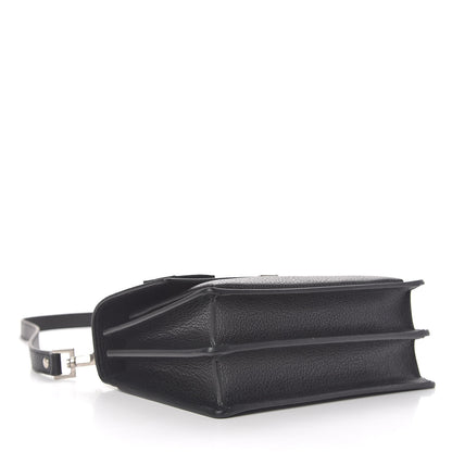 Saint Laurent Grained Calfskin Medium Monogram Sunset Satchel Black 4 of 11